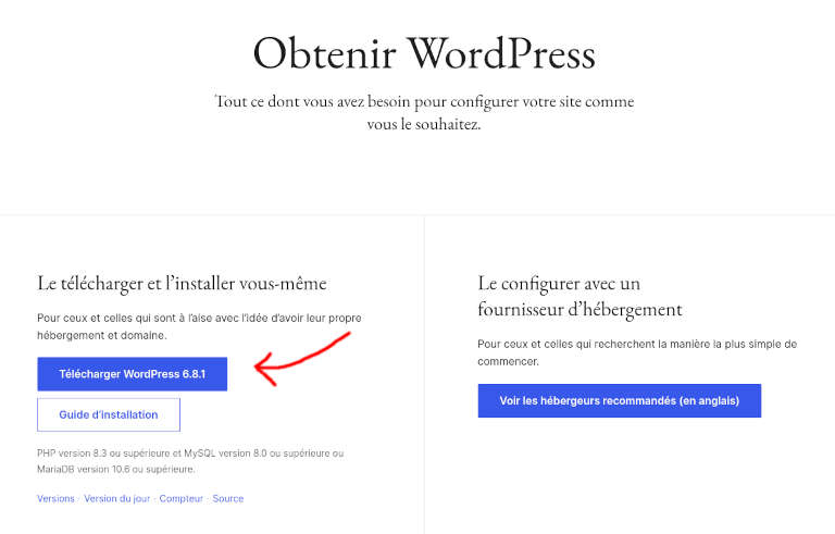 Mise à Jour Manuelle de WordPress