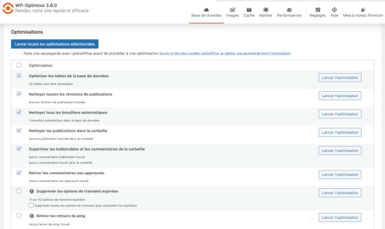 Nettoyez Votre Base de Données (Gain : 10-20%)