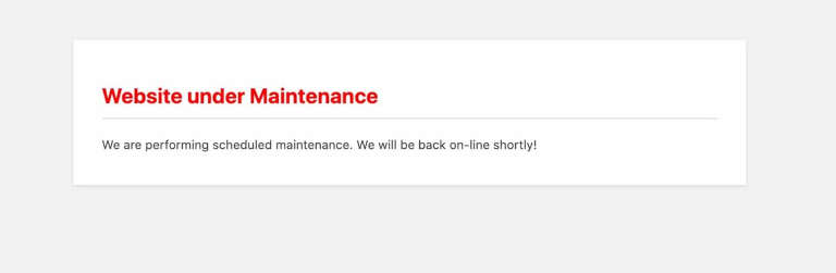 Qu'est-ce que le Mode Maintenance de WordPress