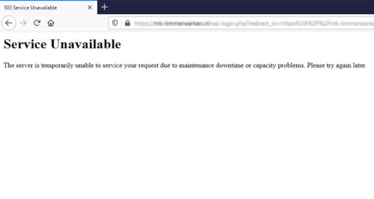 Qu'est-ce que l'erreur 503 Service Unavailable WordPress ?