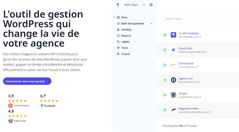 Le plugin de maintenance wp-umbrella